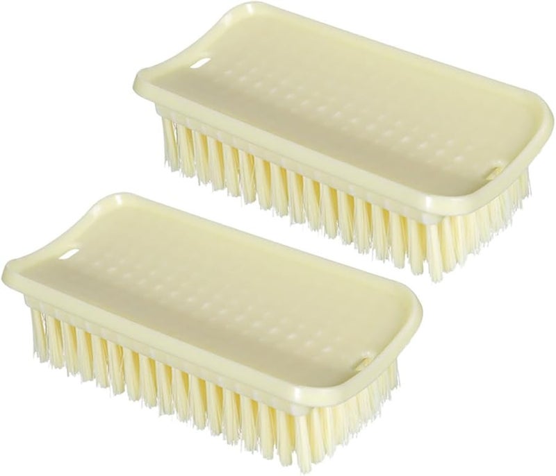 قطعتان من فرش التنظيف اليدوية ذات الشعيرات الناعمة لتنظيف الأحذية والملابس مع قبضة مريحة - Image 1